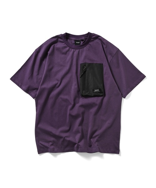 TAION（タイオン）の「【TAION(タイオン)】〈ユニセックス〉マウンテン クルーネックポケット Tシャツ（Tシャツ/カットソー・メンズ・ダークパープル/ブルーグリーン/オフホワイト/ダークネイビー/ブラック系その他7・S/M/L/XS/XL）」の21枚目の写真