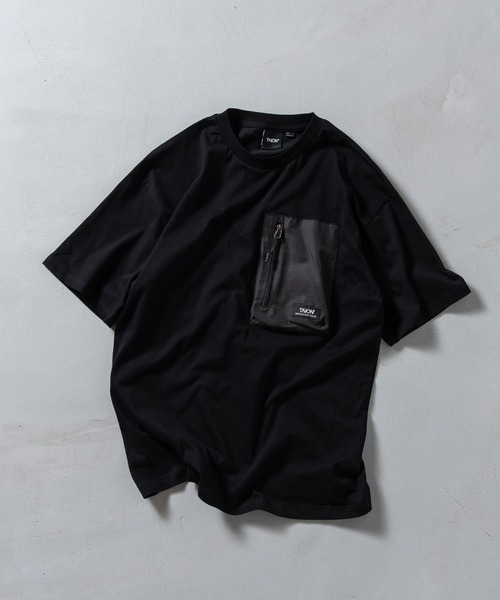 TAION（タイオン）の「【TAION(タイオン)】〈ユニセックス〉マウンテン クルーネックポケット Tシャツ（Tシャツ/カットソー・メンズ・ダークパープル/ブルーグリーン/オフホワイト/ダークネイビー/ブラック系その他7・S/M/L/XS/XL）」の22枚目の写真