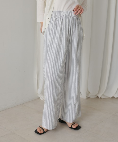 Bou Jeloud(ブージュルード)の「ストライプサッカーパンツ(その他パンツ・レディース・グレー/ブラウン/ブラック・38)」の3枚目の写真