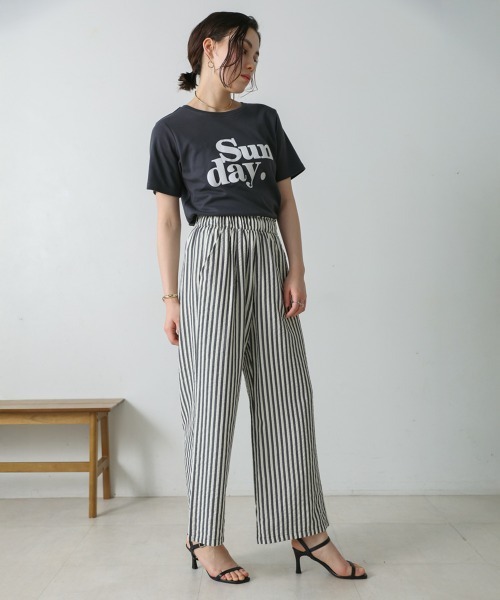 Bou Jeloud(ブージュルード)の「ストライプサッカーパンツ(その他パンツ・レディース・グレー/ブラウン/ブラック・38)」の6枚目の写真