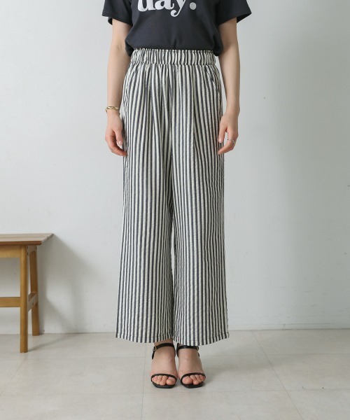 Bou Jeloud(ブージュルード)の「ストライプサッカーパンツ(その他パンツ・レディース・グレー/ブラウン/ブラック・38)」の12枚目の写真