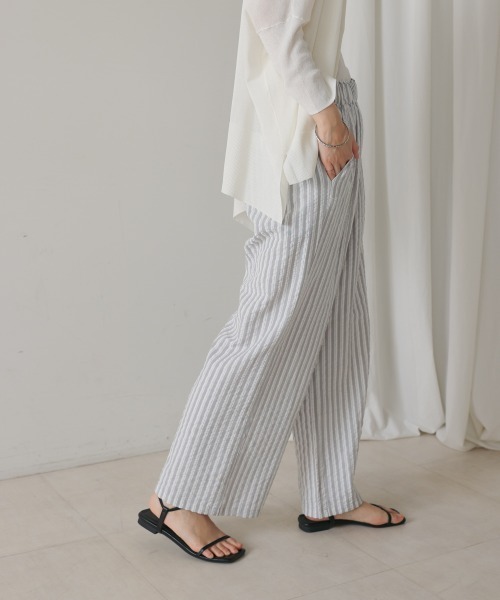 Bou Jeloud(ブージュルード)の「ストライプサッカーパンツ(その他パンツ・レディース・グレー/ブラウン/ブラック・38)」の17枚目の写真