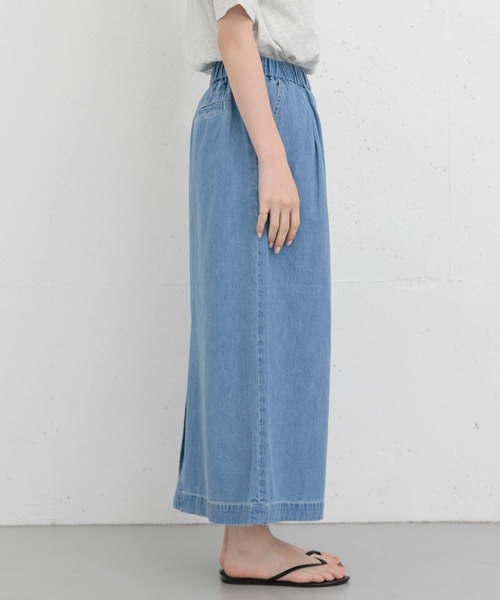 FORK&SPOON（フォークアンドスプーン）の「FORK&SPOON　綿麻デニムスカート（スカート・レディース・ブルー系その他/ワンウォッシュ・1/2）」の17枚目の写真