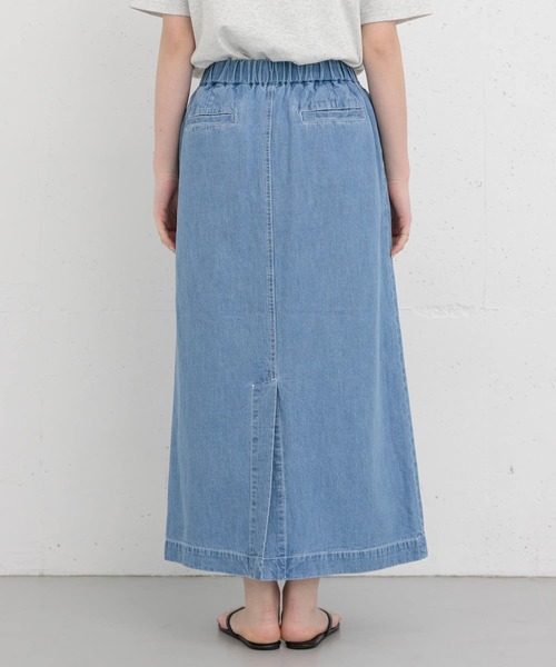 FORK&SPOON（フォークアンドスプーン）の「FORK&SPOON　綿麻デニムスカート（スカート・レディース・ブルー系その他/ワンウォッシュ・1/2）」の18枚目の写真
