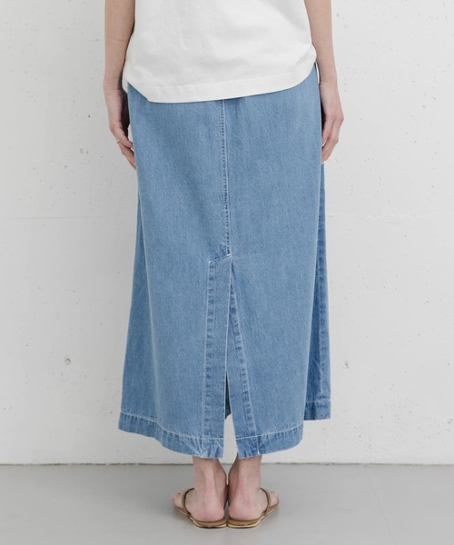 FORK&SPOON（フォークアンドスプーン）の「FORK&SPOON　綿麻デニムスカート（スカート・レディース・ブルー系その他/ワンウォッシュ・1/2）」の21枚目の写真