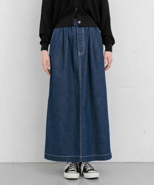 アーバンリサーチドアーズ　綿麻デニムスカート URBAN RESEARCH DOORS 【アーバンリサーチドアーズ】FORK&SPOON
