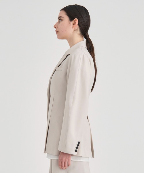 RITAN(リタン)の「【RITAN/リタン】Perform Tailord Jacket/パフォームテーラードジャケット(テーラードジャケット・レディース・ライトベージュ/ブラック・FREE)」の5枚目の写真