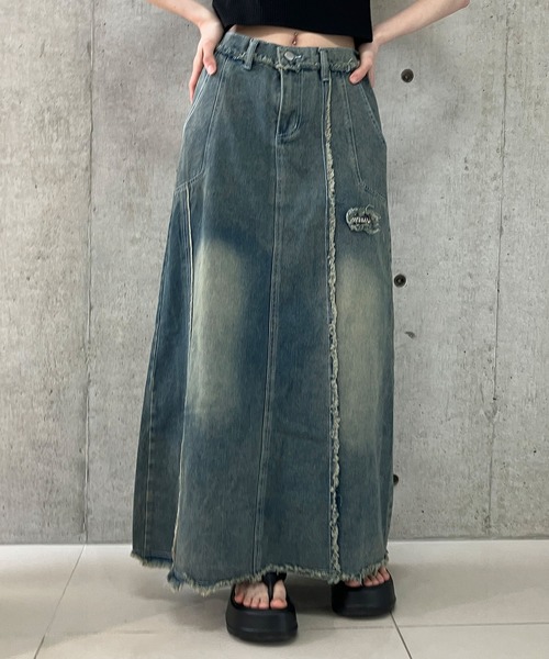 Gaultier JEAN'S ロング マキシ デニム スカート Gaultier JEAN'S ロング マキシ デニム スカート - メルカリ