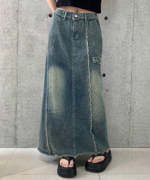 GLAMOROUS JANE(グラマラスジェーン)の「切替デニムロングスカート(デニムスカート・レディース・ブルー・S/M/L)」の6枚目の写真