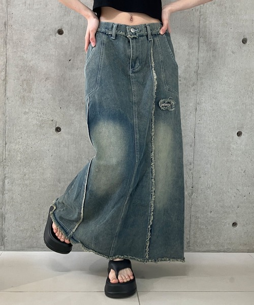 GLAMOROUS JANE(グラマラスジェーン)の「切替デニムロングスカート(デニムスカート・レディース・ブルー・S/M/L)」の7枚目の写真