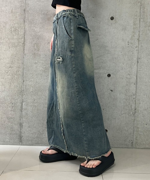 GLAMOROUS JANE(グラマラスジェーン)の「切替デニムロングスカート(デニムスカート・レディース・ブルー・S/M/L)」の8枚目の写真