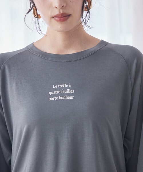 qualite scape（カリテ スケープ）の「シアーロゴロンT/春服/夏服/レイヤード/カジュアル（Tシャツ/カットソー・レディース・ホワイト/ブラック/チャコールグレー・フリー）」の22枚目の写真