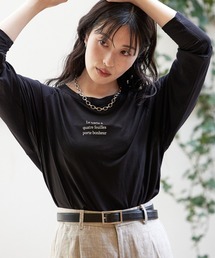 qualite scape | シアーロゴロンT/春服/夏服/レイヤード/カジュアル(Tシャツ/カットソー)