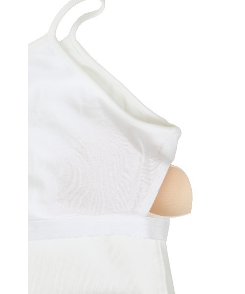 CLANE（クラネ）の「CLANE/クラネ/ONE SHOULDER RIB TANK TOPS（キャミソール・レディース・ホワイト/ブラック/ブラウン・1）」の7枚目の写真