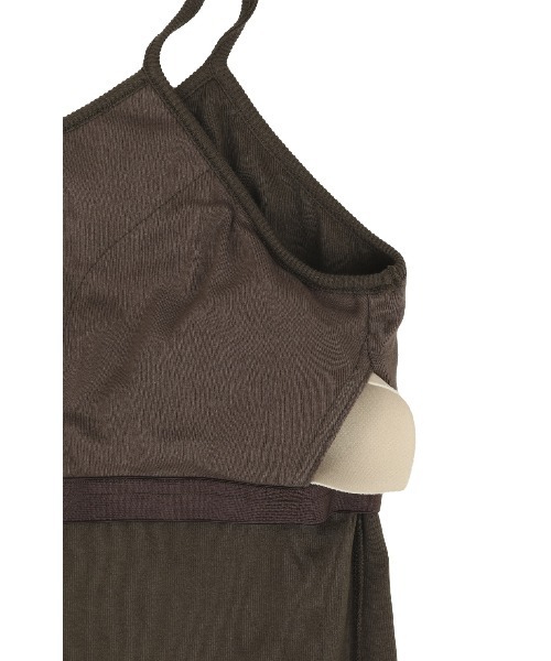 CLANE（クラネ）の「CLANE/クラネ/ONE SHOULDER RIB TANK TOPS（キャミソール・レディース・ホワイト/ブラック/ブラウン・1）」の18枚目の写真