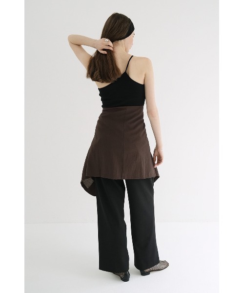 CLANE（クラネ）の「CLANE/クラネ/ONE SHOULDER RIB TANK TOPS（キャミソール・レディース・ホワイト/ブラック/ブラウン・1）」の21枚目の写真