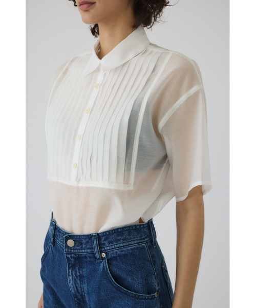 RIM.ARK（リムアーク）の「Pin-tuck square PO ピンタックスクエアプルオーバー（Tシャツ/カットソー・レディース・ホワイト/ブラック/ライトイエロー・FREE）」の14枚目の写真