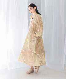 URBAN RESEARCH ROSSO WOMEN | sara mallika　COTTON LUREX SCARF PRINT DRESS(ワンピース)