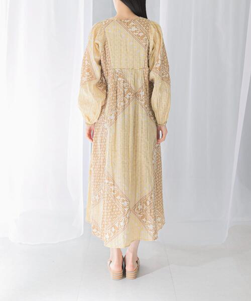 セール】sara mallika COTTON LUREX SCARF PRINT DRESS（ワンピース
