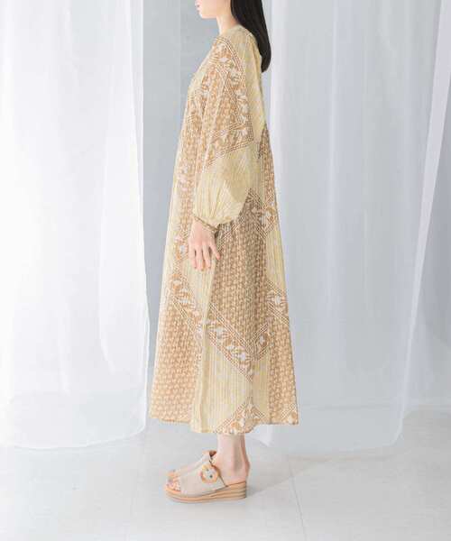 ワンピース Sara mallika Big Flower Embroidery Dress Sara Mallika Cotton Linen Big Flower Emb Dress | KOKO