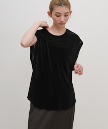 シアーフロッキーフレンチスリーブトップス