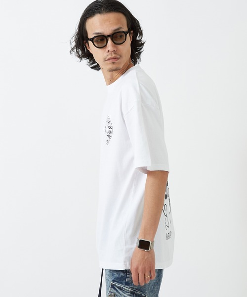 SIDEWAY STANCE(サイドウェイスタンス)の「【SIDEWAY STANCE】ブラックレターロゴ プリント 半袖Tシャツ(Tシャツ/カットソー・メンズ・ブラック/ホワイト系/ブラック系/レッド/ライトグレー系/ホワイト/ブラック系1/カーキ系1/ホワイト系1・SMALL/MEDIUM/X-LARGE/LARGE)」の14枚目の写真