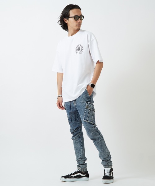 SIDEWAY STANCE(サイドウェイスタンス)の「【SIDEWAY STANCE】ブラックレターロゴ プリント 半袖Tシャツ(Tシャツ/カットソー・メンズ・ブラック/ホワイト系/ブラック系/レッド/ライトグレー系/ホワイト/ブラック系1/カーキ系1/ホワイト系1・SMALL/MEDIUM/X-LARGE/LARGE)」の16枚目の写真