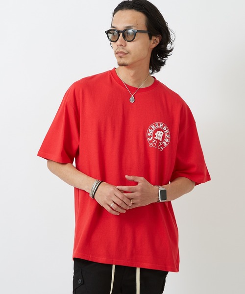 SIDEWAY STANCE(サイドウェイスタンス)の「【SIDEWAY STANCE】ブラックレターロゴ プリント 半袖Tシャツ(Tシャツ/カットソー・メンズ・ブラック/ホワイト系/ブラック系/レッド/ライトグレー系/ホワイト/ブラック系1/カーキ系1/ホワイト系1・SMALL/MEDIUM/X-LARGE/LARGE)」の17枚目の写真