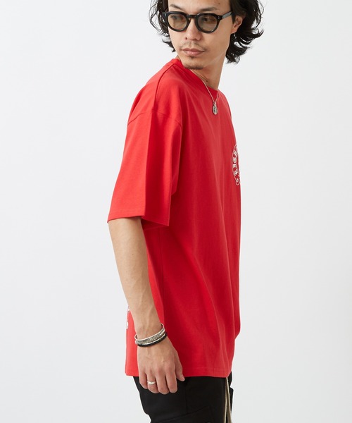 SIDEWAY STANCE(サイドウェイスタンス)の「【SIDEWAY STANCE】ブラックレターロゴ プリント 半袖Tシャツ(Tシャツ/カットソー・メンズ・ブラック/ホワイト系/ブラック系/レッド/ライトグレー系/ホワイト/ブラック系1/カーキ系1/ホワイト系1・SMALL/MEDIUM/X-LARGE/LARGE)」の18枚目の写真