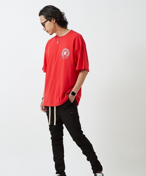 SIDEWAY STANCE(サイドウェイスタンス)の「【SIDEWAY STANCE】ブラックレターロゴ プリント 半袖Tシャツ(Tシャツ/カットソー・メンズ・ブラック/ホワイト系/ブラック系/レッド/ライトグレー系/ホワイト/ブラック系1/カーキ系1/ホワイト系1・SMALL/MEDIUM/X-LARGE/LARGE)」の20枚目の写真