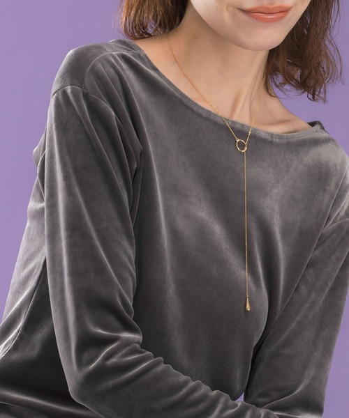 URBAN RESEARCH ROSSO WOMEN（アーバンリサーチ　ロッソ）の「Favorible　Teardrop lariat（ネックレス・レディース・ゴールド・FREE）」の2枚目の写真