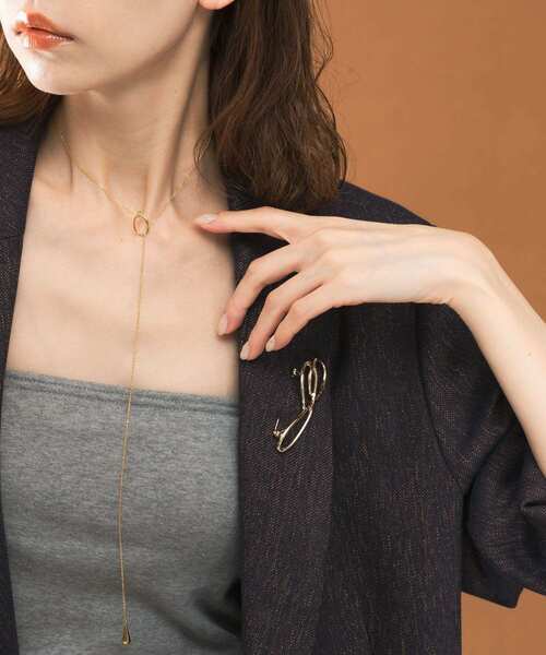 URBAN RESEARCH ROSSO WOMEN（アーバンリサーチ　ロッソ）の「Favorible　Teardrop lariat（ネックレス・レディース・ゴールド・FREE）」の4枚目の写真