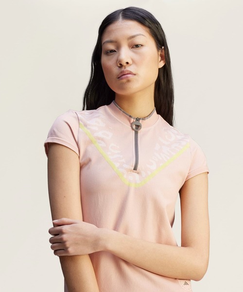 adidas by Stella McCartney(アディダスバイステラマッカートニー)の「adidas by Stella McCartney TrueNature ゴルフシャツ / ハーフジップ / アディダス adidas(Tシャツ/カットソー・レディース・グレー/ピンク/ホワイト/イエロー・LARGE/MEDIUM/SMALL/X-SMALL)」の7枚目の写真