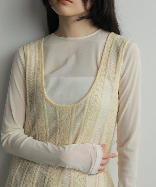 anuke（アンヌーク）の「anuke 2way Sheer Tops 2wayシアートップス