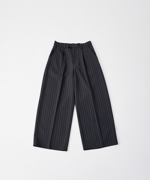 パンツ wide tuck stripe slacks sullen STRIPE TUCK WIDE TROUSERS – SULLEN TOKYO