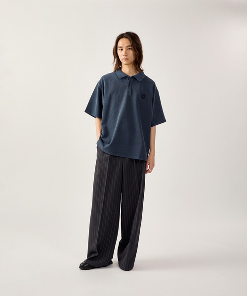 STRIPE TUCK WIDE SLACKS／ストライプタックワイドスラックス