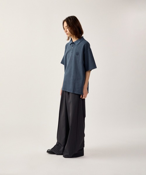 きるページ STRIPE TUCK WIDE SLACKS／ストライプタックワイドスラックス