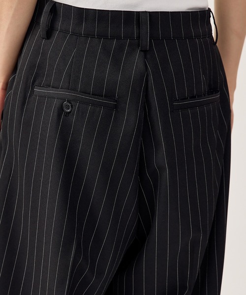 kutir(クティール)の「STRIPE TUCK WIDE SLACKS/ストライプタックワイドスラックス(その他パンツ・メンズ・チャコールグレー/ブラック・SMALL/MEDIUM/LARGE)」の19枚目の写真