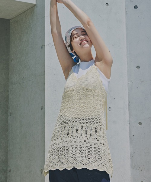 セール】カギアミ風ニットビスチェ（キャミソール）｜N.（N. Natural