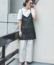 N.（N. Natural Beauty Basic） | カギアミ風ニットビスチェ(キャミソール)