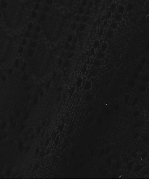 N.（N. Natural Beauty Basic）（エヌエヌナチュラルビューティーベーシック）の「カギアミ風ニットビスチェ（キャミソール・レディース・ブラック/オフホワイト/ダークブラウン・MEDIUM）」の15枚目の写真