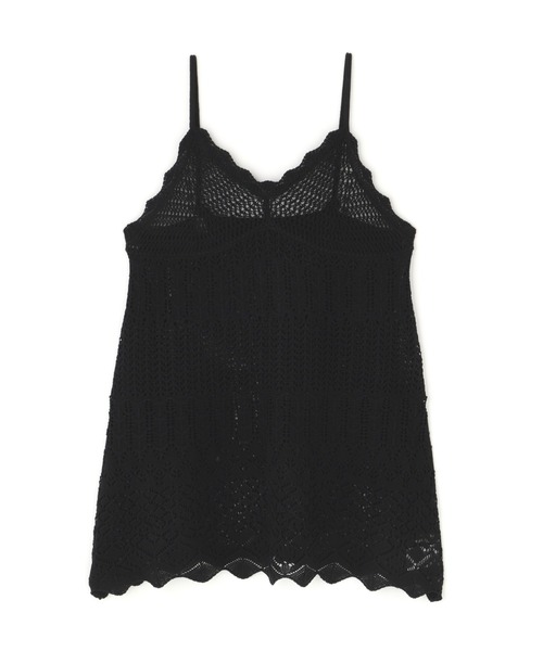 N.（N. Natural Beauty Basic）（エヌエヌナチュラルビューティーベーシック）の「カギアミ風ニットビスチェ（キャミソール・レディース・ブラック/オフホワイト/ダークブラウン・MEDIUM）」の14枚目の写真