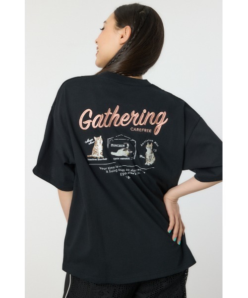 RODEO CROWNS WIDE BOWL（ロデオクラウンズワイドボウル）の「ANIMAL MOTIF Tシャツ（Tシャツ/カットソー・レディース・ブラック/ダークグリーン/ホワイト/イエロー・MEDIUM/LARGE）」の3枚目の写真