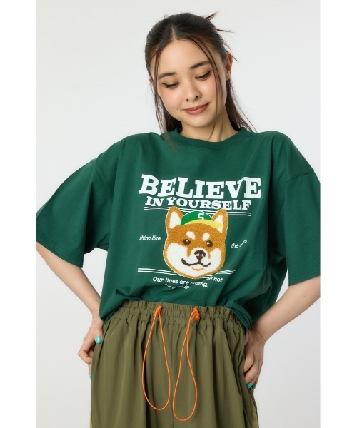 RODEO CROWNS WIDE BOWL（ロデオクラウンズワイドボウル）の「ANIMAL MOTIF Tシャツ（Tシャツ/カットソー・レディース・ブラック/ダークグリーン/ホワイト/イエロー・MEDIUM/LARGE）」の5枚目の写真