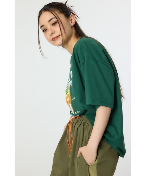 RODEO CROWNS WIDE BOWL（ロデオクラウンズワイドボウル）の「ANIMAL MOTIF Tシャツ（Tシャツ/カットソー・レディース・ブラック/ダークグリーン/ホワイト/イエロー・MEDIUM/LARGE）」の6枚目の写真
