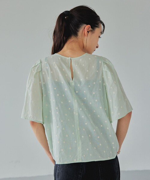 ブラウス シャツ 「EMMEL REFINES」EM フラワー シシュウ シアー ブラウス レディース UNITED ARROWS green label relaxing｜<EMMEL REFINES>EM