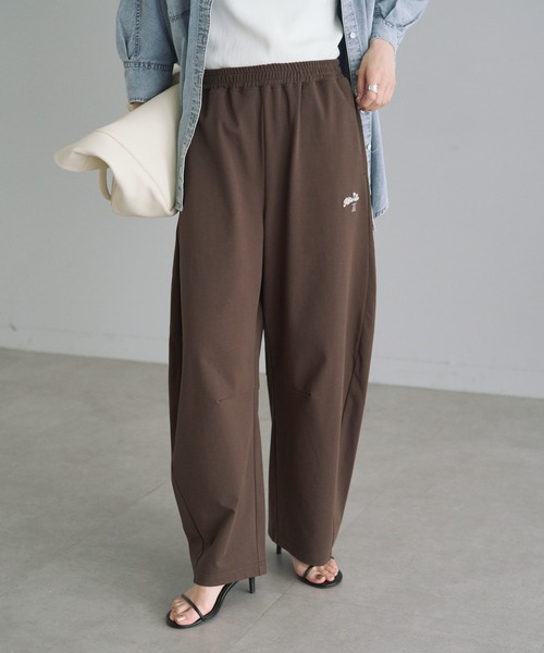 PUAL CE CIN（ピュアルセシン）の「接触冷感+抗菌カーブシルエットカットソーパンツ（その他パンツ・レディース・オートミール/ブラウン/ブラック・FREE）」の3枚目の写真