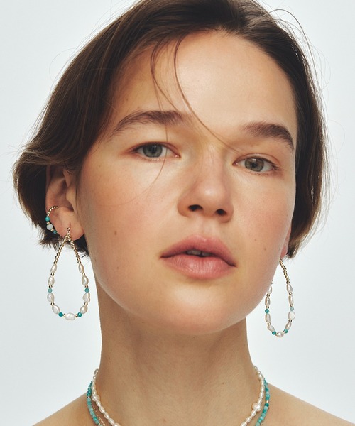 les bon bon】cave pearl pierce/ケイヴ パール ピアス BOB688（ピアス