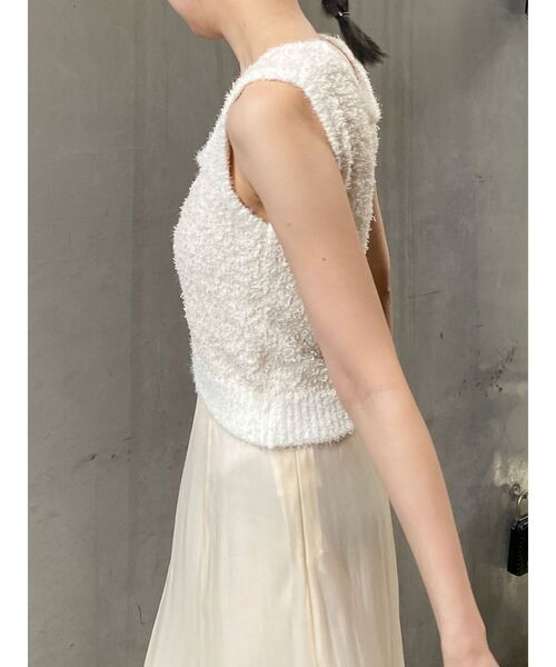 MURUA（ムルーア）の「2WAYMIXヤーンニット（ニット/セーター・レディース・アイボリー/ブラック/ブラウン・FREE）」の8枚目の写真