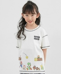 QUNTSTYLE（キュントスタイル）の「【スーパーマリオ】プリントＴシャツ（男の子・女の子）（Tシャツ/カットソー・キッズ）」